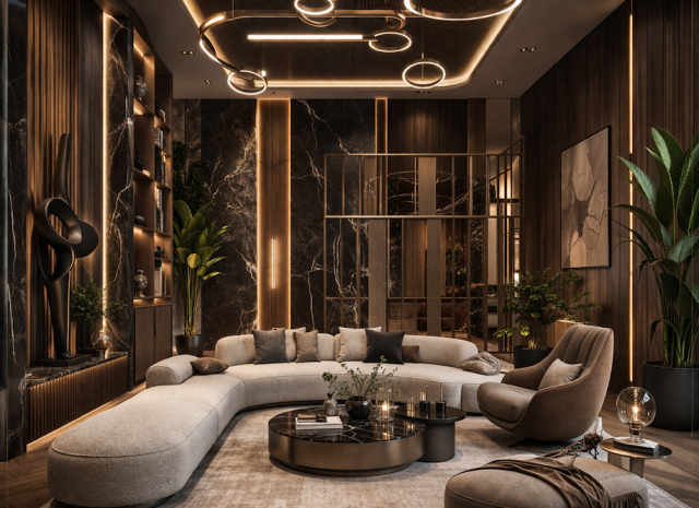Modern, sade ve lüks dokunuşların birleştiği;